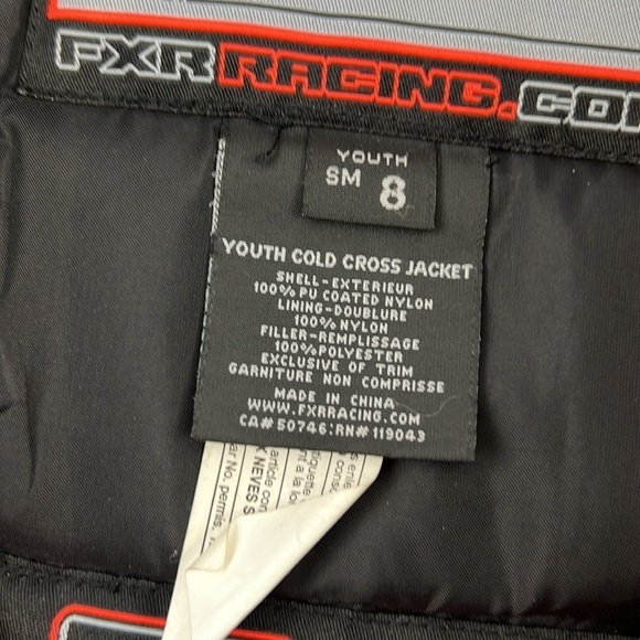 FXR Racing Cold  Cross Flotex Jacket Youth size 8 - Picture 6 of 11